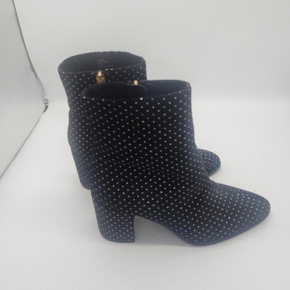 RIVER ISLAND Black Suede With Studs Booties Size 8 - Picture 5 of 9